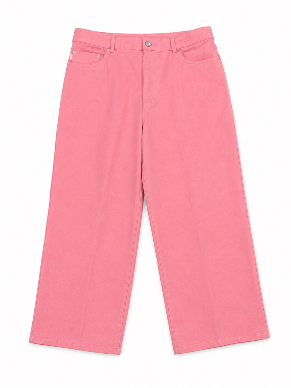 Lauren Ralph Lauren Pink Wide-Leg Cropped Jeans